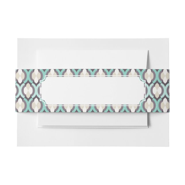 Bandeau De Faire-part Motif marocain de turquoise (Devant Example)