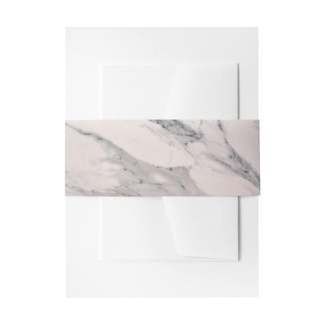 Bandeau De Faire-part Motif moderne en marbre noir gris rose (Devant example)