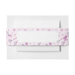 Bandeau De Faire-part motif montrant les animaux vintages de bébé