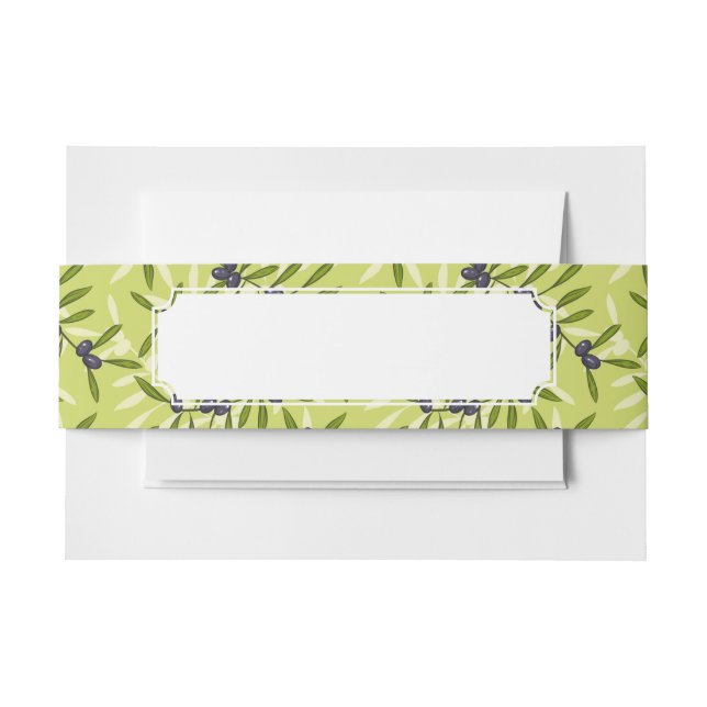 Bandeau De Faire-part Motif olive (Devant Example)