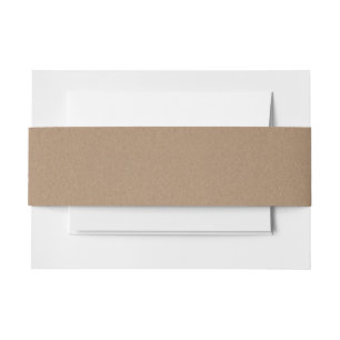Bandeau De Faire-part Motif papier Brown rustique Kraft