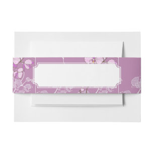 Bandeau De Faire-part Motif pourpre d'orchidée
