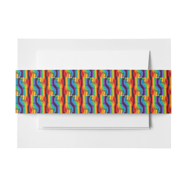 Bandeau De Faire-part Motif Rainbow Fist (Devant Example)