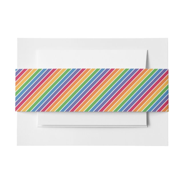 Bandeau De Faire-part Motif Rainbow Stripes (Devant Example)