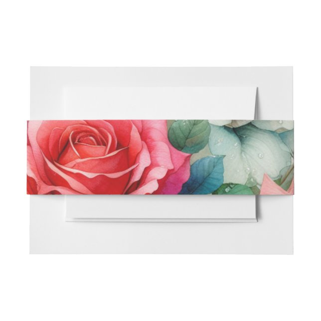 Bandeau De Faire-part Motif Rose Fantaisiste (Devant Example)