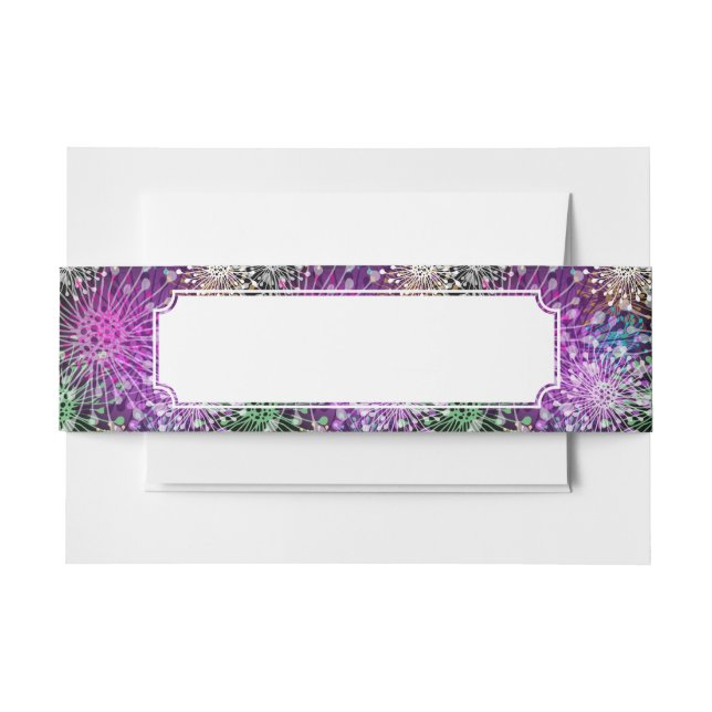 Bandeau De Faire-part Motif tacheté vif (Devant Example)