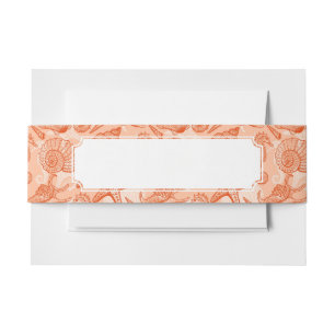 Bandeau De Faire-part Motif tiré par la main de mer