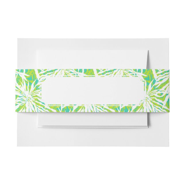 Bandeau De Faire-part Motif tropical de palmettes (Devant Example)