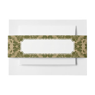 Bandeau De Faire-part Motif vintage de damassé d'art