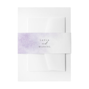 Bandeau De Faire-part Nettoyage aquarelle   Mariage de mariée violette e