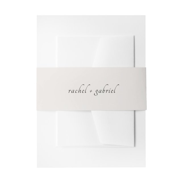 Bandeau De Faire-part Neutral Dove Grey | Chic Simple Script Mariage  (Devant example)