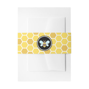 Bandeau De Faire-part Nid d'abeilles de thème d'abeille