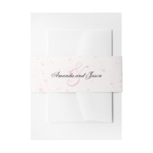 Bandeau De Faire-part Nom du Mariage de l'esperluette Points roses