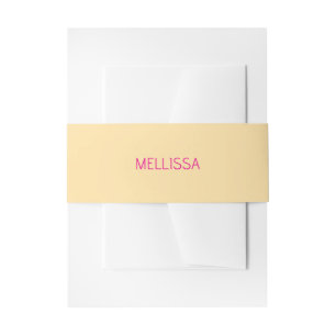 Bandeau De Faire-part Nom personnalisé minimaliste crème