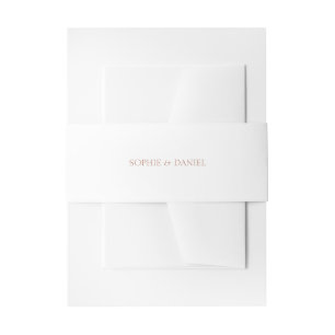 Bandeau De Faire-part Noms de couple blanc uni et Mariage de date