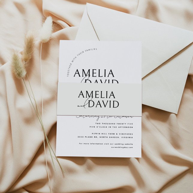 Bandeau De Faire-part Noms des mariées et des championnats Mariages mode (Créateur téléchargé)