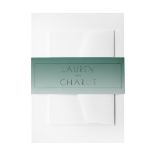 Bandeau De Faire-part Noms minimalistes sarcelle sereins