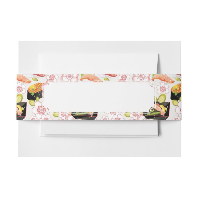 Bandeau De Faire-part Nourriture japonaise : Motif 2 de sushi (Devant Example)