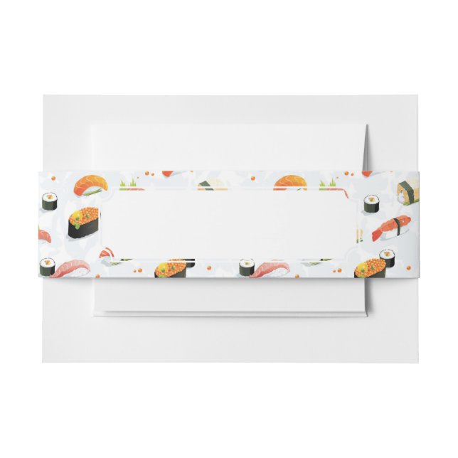Bandeau De Faire-part Nourriture japonaise : Motif de sushi (Devant Example)