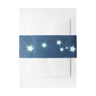 Bandeau De Faire-part nuit marine et étoiles brillantes mariage
