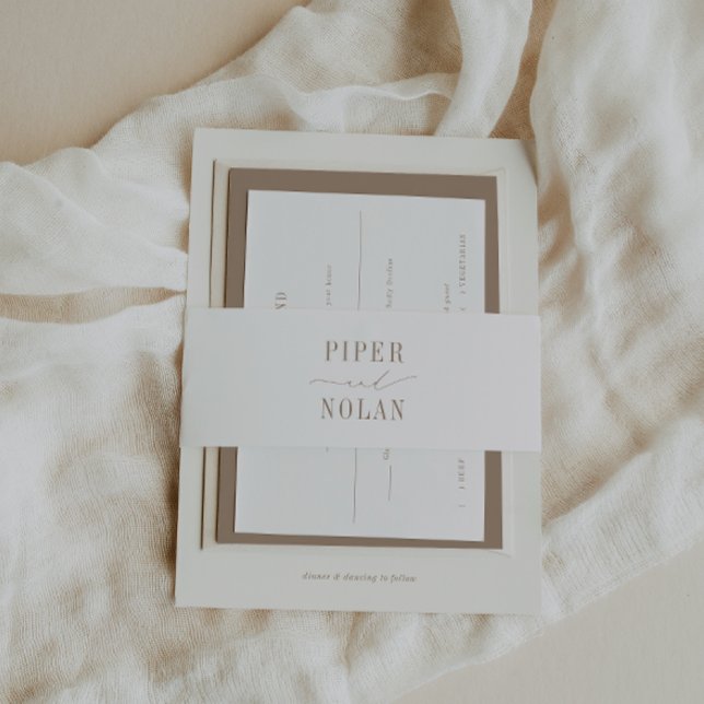 Bandeau De Faire-part OASIS Sandy Taupe Minimalist  (Créateur téléchargé)