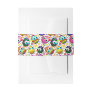 Bandeau De Faire-part Œufs de Pâques de dessin animé mignons et drôles