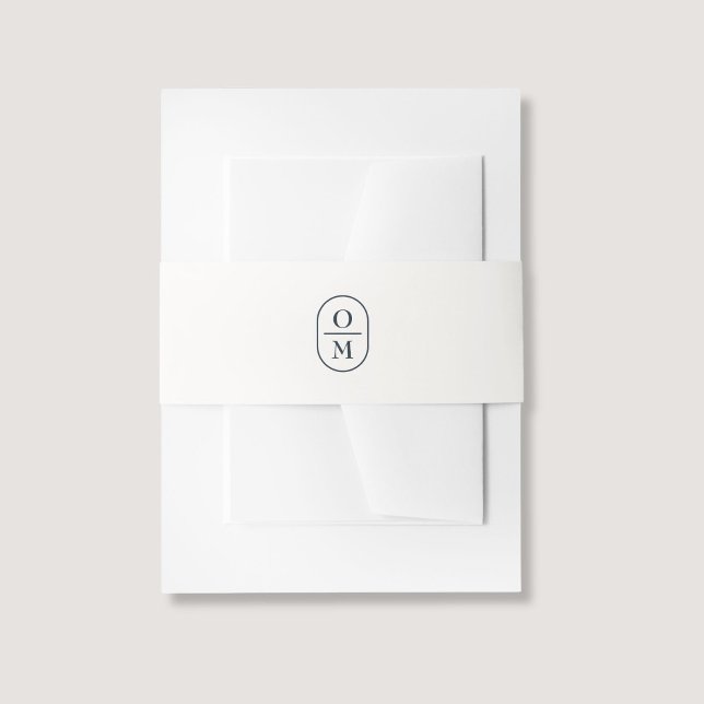 Bandeau De Faire-part Off-White | Couple Monogram Wedding Invitation  (Créateur téléchargé)
