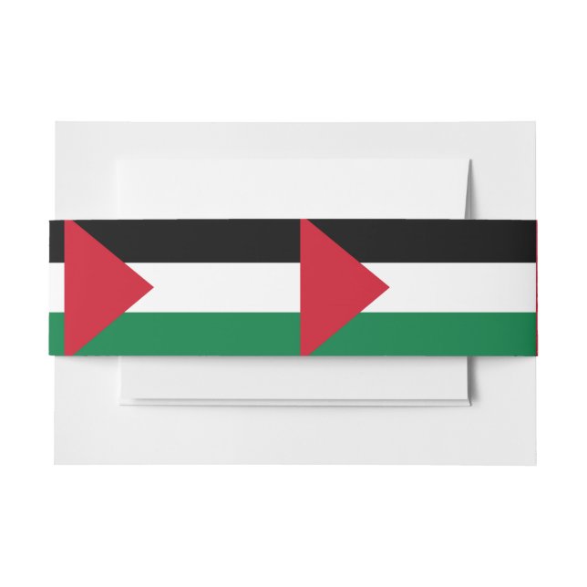 Bandeau De Faire-part officiellement le drapeau de l'État de Palestine (Devant Example)