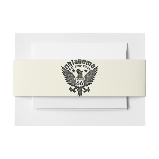 Bandeau De Faire-part Oklahoma Obtenez vos Kicks Route 66 Filtre San Tel (Devant Example)