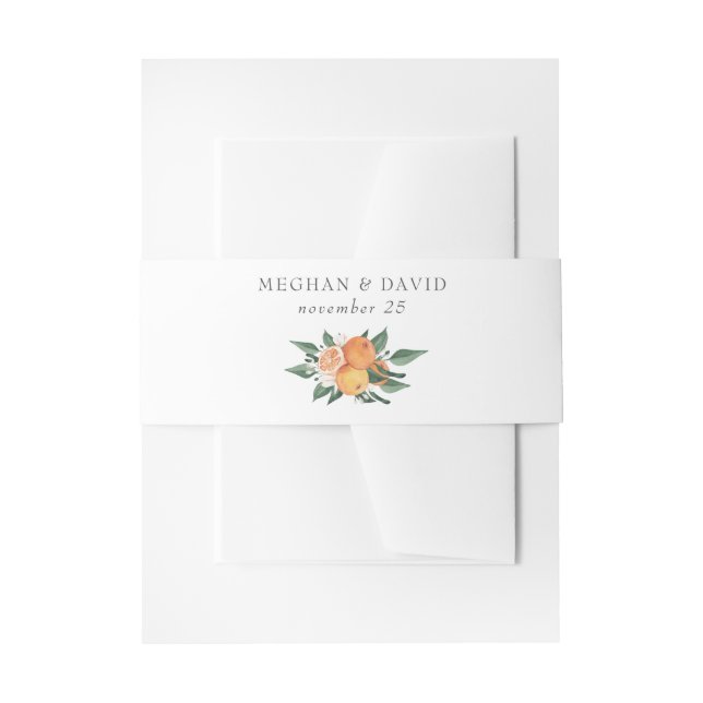 Bandeau De Faire-part Orange Blossoms Citrus Botanical Wedding (Devant example)