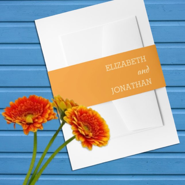 Bandeau De Faire-part Orange Sunset Wedding (Créateur téléchargé)