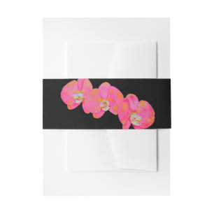 Bandeau De Faire-part Orchidées tropicales florales à l'aquarelle rose é