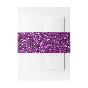 Bandeau De Faire-part Paillette Violet de Minuit