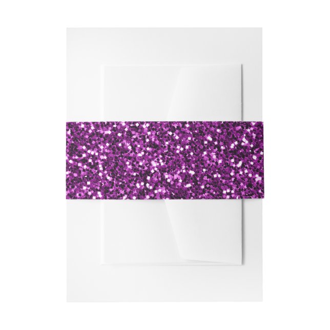Bandeau De Faire-part Paillette Violet de Minuit (Devant example)