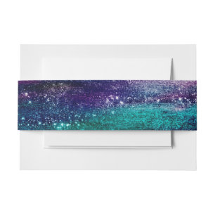 Bandeau De Faire-part Paillettes Brillantes Ombre Sombre Iridescent Ho