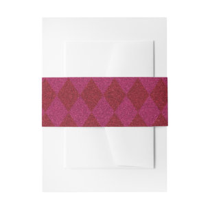 Bandeau De Faire-part Paillettes de diamant rose et rouge