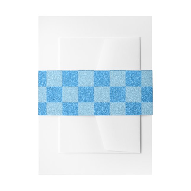 Bandeau De Faire-part Paillettes Vérificateur Bleu (Devant example)