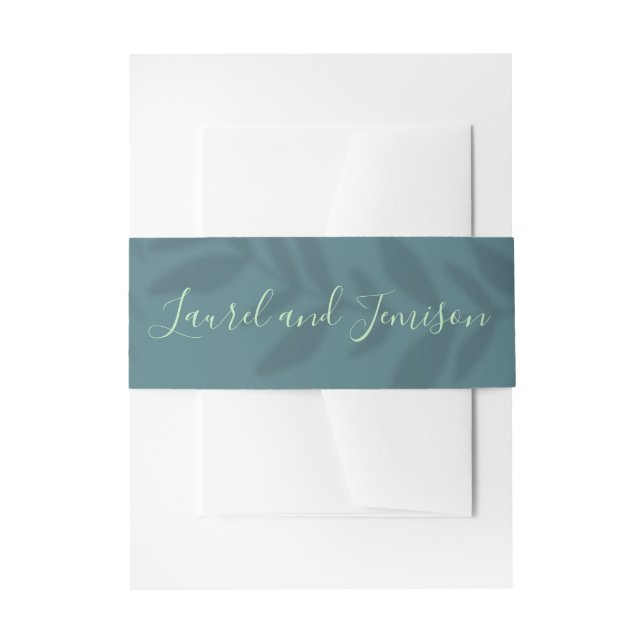 Bandeau De Faire-part Palm ombragé Turquoise (Devant example)