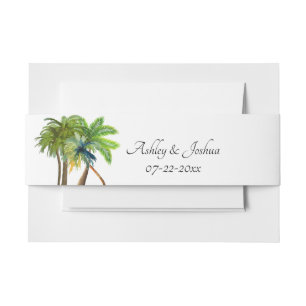 Bandeau De Faire-part Palm Tree Beach Wedding