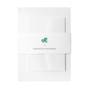 Bandeau De Faire-part Palm Tree Faire-part de mariage Belly Band