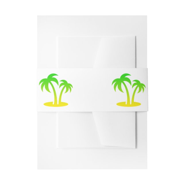 Bandeau De Faire-part Palm Trees Invitation Belly Bands (Devant example)