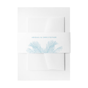 Bandeau De Faire-part Palm Turquoise Feuilles Tropical Beach Wedding