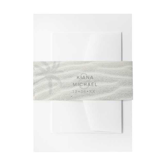 Bandeau De Faire-part Palmier d'île tropicale et ID de sable581 (Devant example)