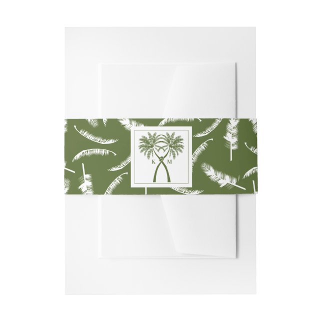 Bandeau De Faire-part Palmier noués Mariage tropical de destination (Devant example)