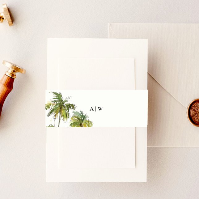 Bandeau De Faire-part Palmier tropical (Créateur téléchargé)