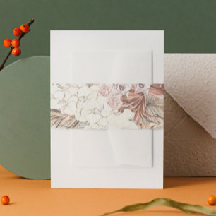 Bandeau De Faire-part Pampas Mariage de la jungle tropicale de l'herbe