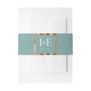 Bandeau De Faire-part Papeterie de mariage à cadre en cuivre factice et