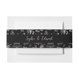Bandeau De Faire-part Papeterie de mariage de style dessiné à la main