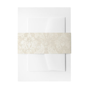 Bandeau De Faire-part Papier à lettres élégant de mariage en Damas de pe
