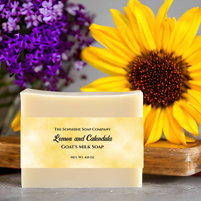 Bandeau De Faire-part Papier à parchemin jaune Bande de savon ventre (Créateur téléchargé)